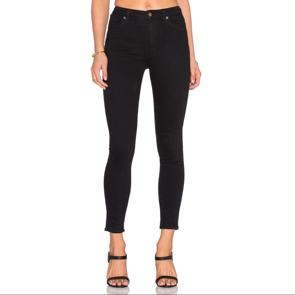 Rolla’s Westcoast Black Super Skinny Cropped Jean